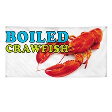 Vinyl Banner Multiple Sizes Boiled Crawfish Advertising Printing B Outdoor