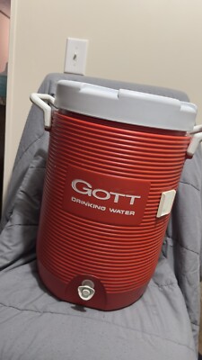 Vintage GOTT Gallon Water Cooler Red *NO TRAY*