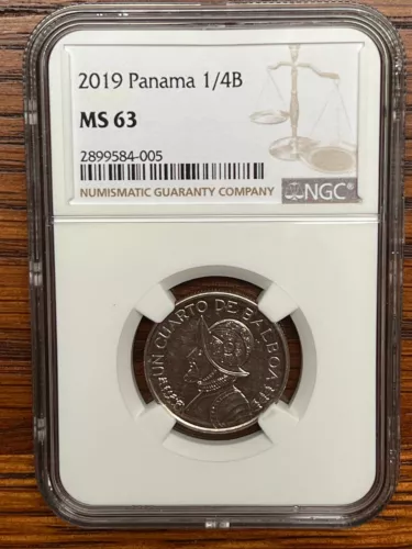 2019 Panama 1/4 Balboa Coin NGC MS 63