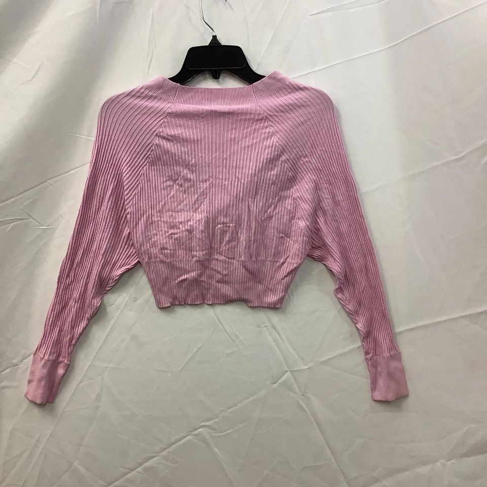 Blusa Top Mujer Boohoo Rosa Acanalada Cruzada Fuera del Hombro Recortada Talla XL Foto 3 de 4
