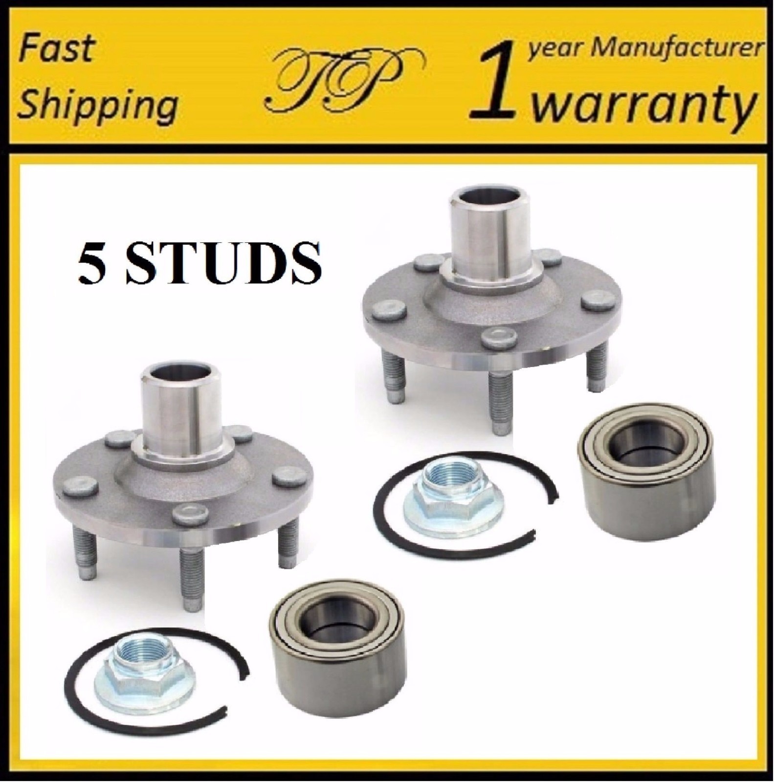 Front Wheel Hub & Bearing For 2008-2011 MAZDA TRIBUTE (PAIR)