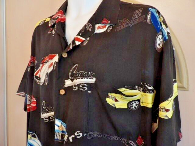 Vintage Paradise Found Hawaiian Shirt Men's XL Classic Cars Magnum PI