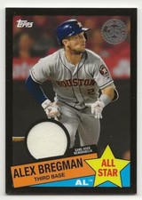2020 Topps Series 2 ALEX BREGMAN 1985 Topps All-Star Relic Jersey BLACK /199