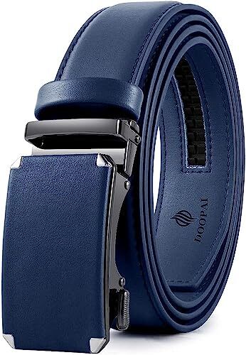 Adjustable Ratchet Belt for Men, 36”-42” Waist, Blue 125 Design 056