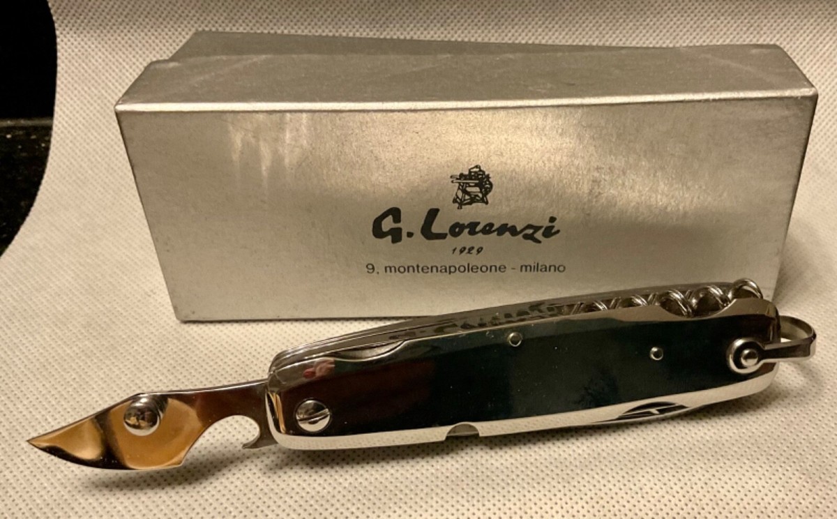 BRAND NEW “G. Lorenzi Milano, Italy”. 1980's handmade pocketknife