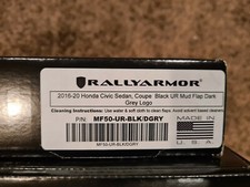 Rally Armor Mud Flaps Guards 16-20 Honda Civic Sedancoupe Black Wgrey Logo Rally Armor Mud Flaps Guards 16-20 Honda Civic Sedancoupe Black Wgrey Logo