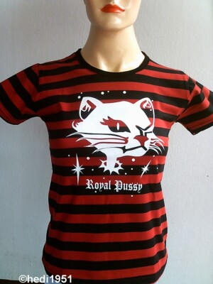 ROYAL PUSSY CAT Lolita Kitty Rockabilly Sterne Shirt S