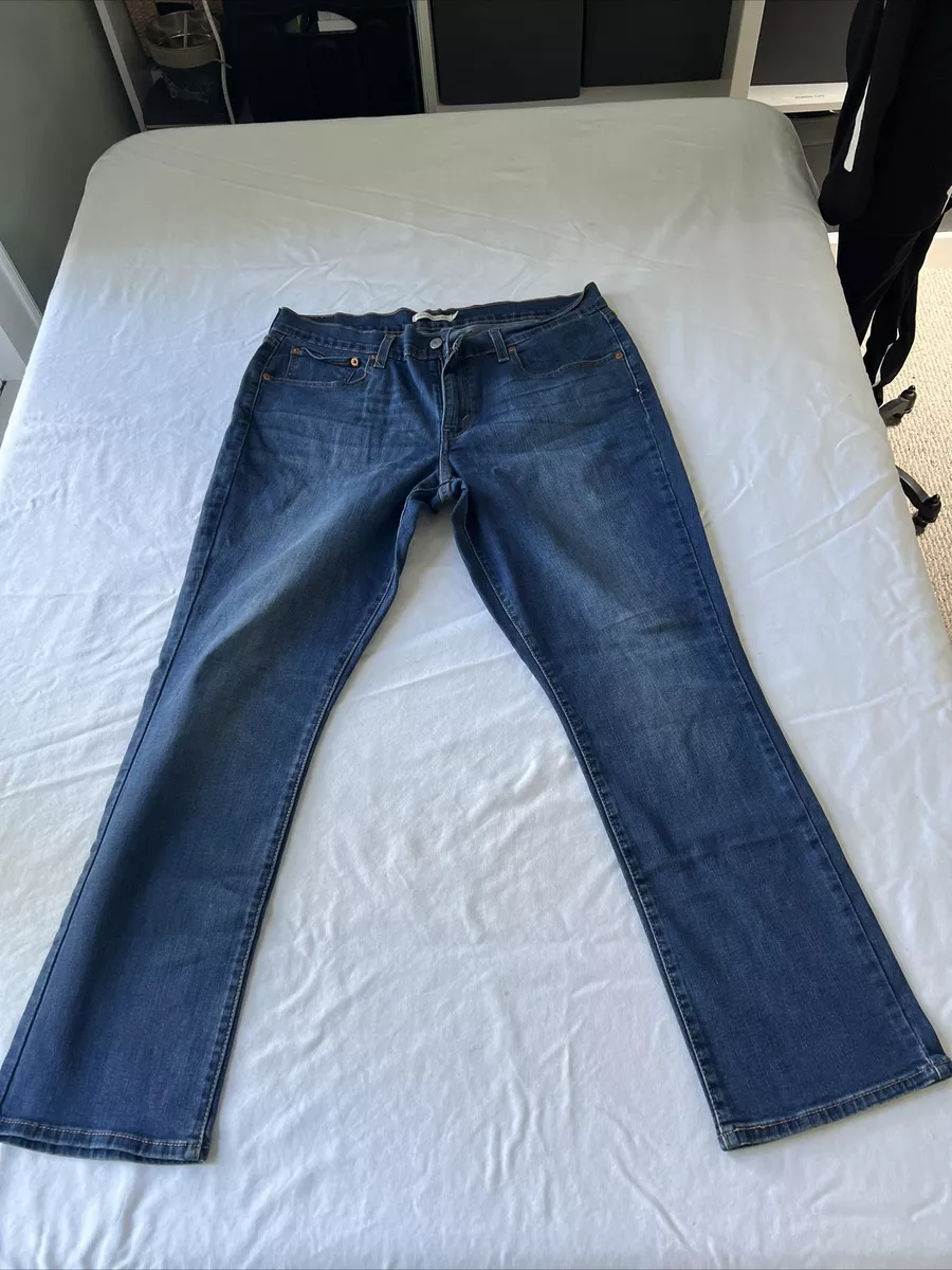 Levis 414 Relaxed Straight Women's Blue Jeans Size 32 Medium Wash Denim