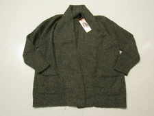 BUFFALO by David Bitton Womens Open Front Sweater Green Cardigan Wool Sz S NWT