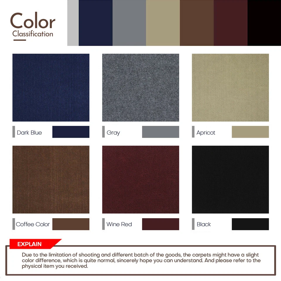 12/24Tiles 24Sqft Squares Carpet Tile Self Adhesive Carpet Non-slip Anti-wrinkle - Image 3 of 4