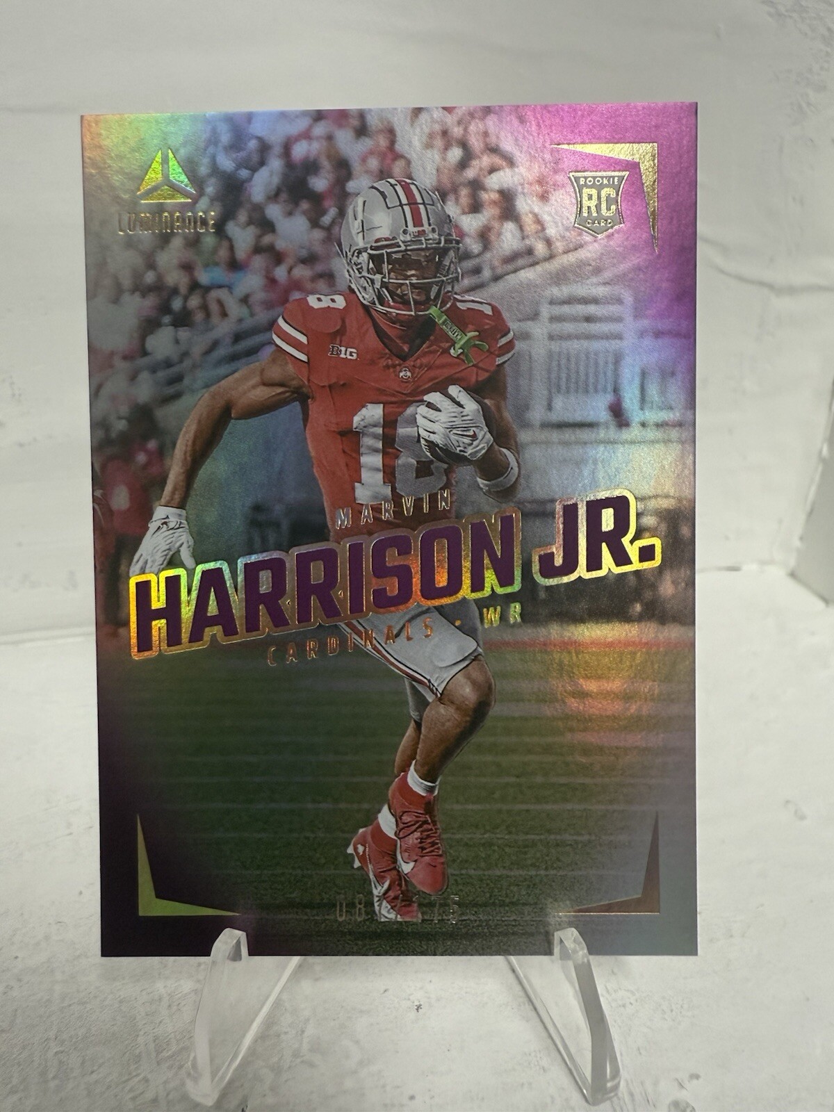 Marvin Harrison Jr. RC 2024 Panini Luminance Vertical Rookie Purple /175 #104