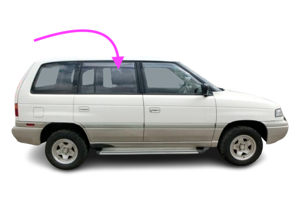Fits: 1989-1998 Mazda MPV Mini Van Passenger Rear Right Door Window ...
