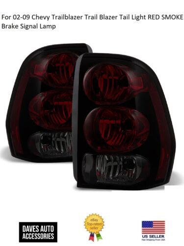 SMOKE Rear Tail Lights Assembly Set For 02-09 Chevy Trailblazer Trail Blazer - Picture 1 of 6