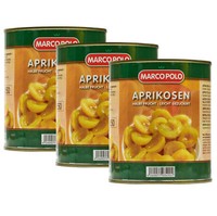 Marco Polo APRIKOSEN-HÄLFTEN Leicht Gezuckert 3X FüLlm 820G Atg 480G
