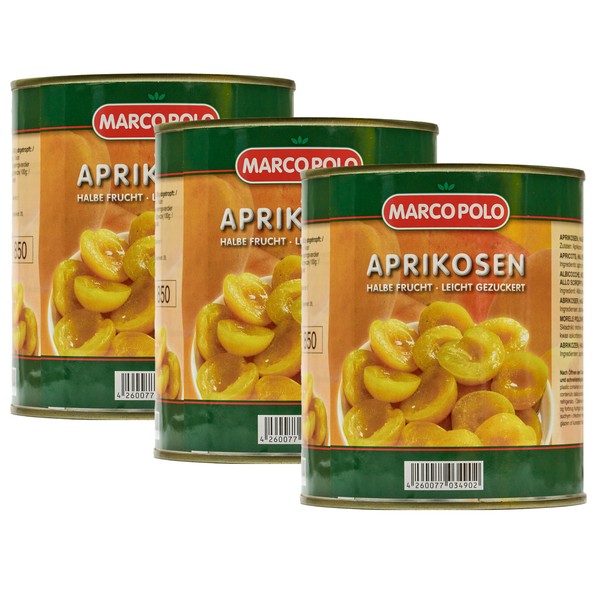 Marco Polo APRIKOSEN-HÄLFTEN Leicht Gezuckert 3X FüLlm 820G Atg 480G-image