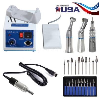 Dental Lab Marathon Electric Micromotor Polishing N3 Kit & 35K RPM Handpiece Or