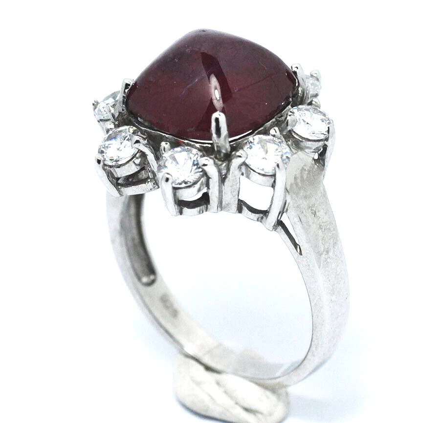 L'ANELLO IN ARGENTO 925 CON RUBINO NATURALE 8,25 CT - Immagine 4 di 4