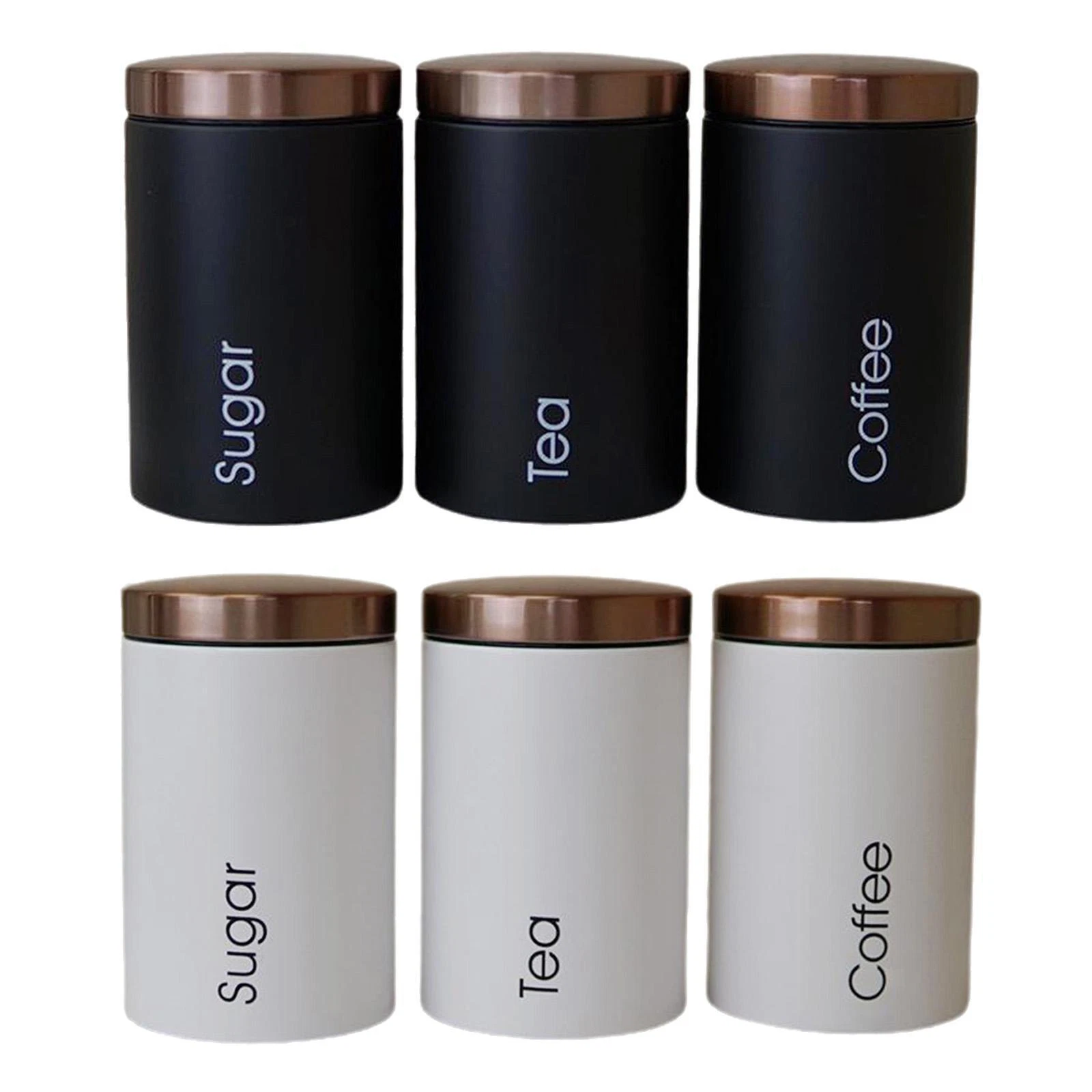 3pcs Tea Sugar Canisters with Lid Kitchen Tight Sealing