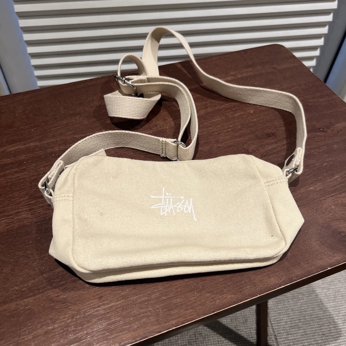 STUSSY CANVAS SIDE POUCH NATURAL