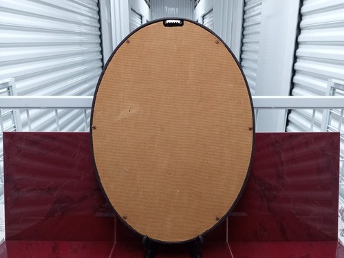 Vintage 1970's Floral Oval Print Signed Clifford 22×16" Syroco Rare Brown Frame - Imagen 11 de 23