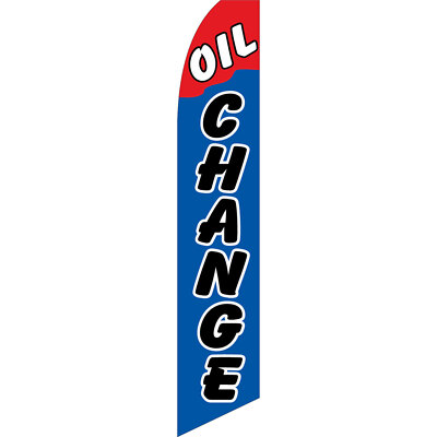 Oil Change 2 1/2 ft X 11 1/2 ft Swooper Flag