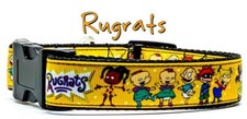 Rugrats dog collar handmade adjustable buckle collar 1" or 5/8" wide or leash