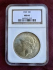 1925 NGC MS66 - Silver Peace Dollar - $1 US Coin