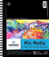 Canson Artist Series Mix Media Book - 9 in. x 12 in. 30 sheets - PACK OF 2 