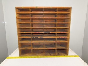 36 Compartment Custom Made Plywood Cubby Tool Craft Part Organizer