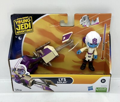 NIB Star Wars Young Jedi Adventures Lys Solay and Speeder Bike Vehicle Set