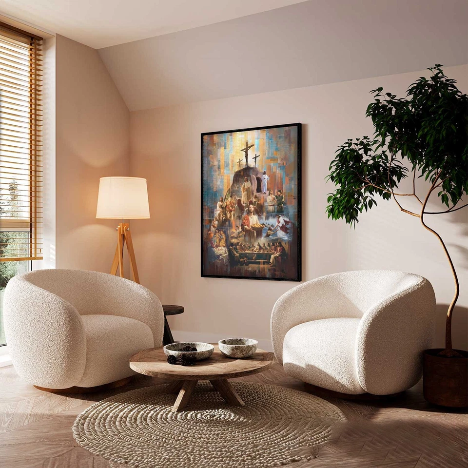 Наследие Христа живопись | современное христианское настенное искусство | вдохновленный верой декор - Изображение 4 из 4