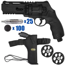 NEW T4E .50 Cal TR50 Paintball Revolver For Home Defense - Tactical Kit 5