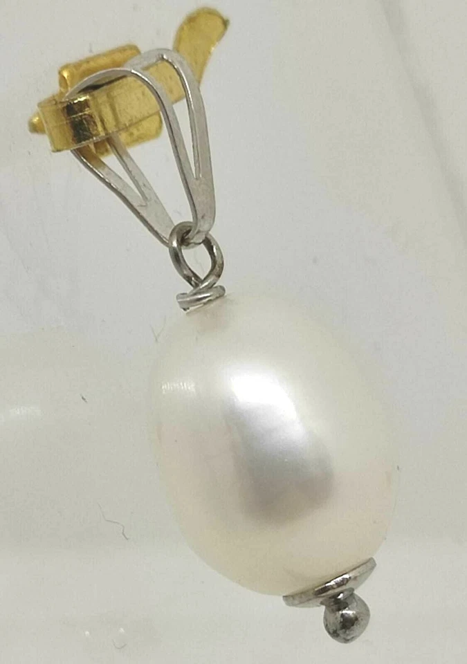 ELEGANTE CIONDOLO IN ARGENTO 925 CON PERLA GOCCIA DISPONIBILE CON COLLANA - Immagine 4 di 4