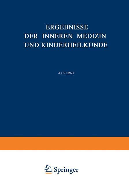 Ergebnisse Der Inneren Medizin Und Kinderheilkunde | Buch |