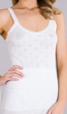 NEW LADIES BLACK OR WHITE WARM CAMISOLE VEST THERMAL UNDERWEAR *SNOWDROP*