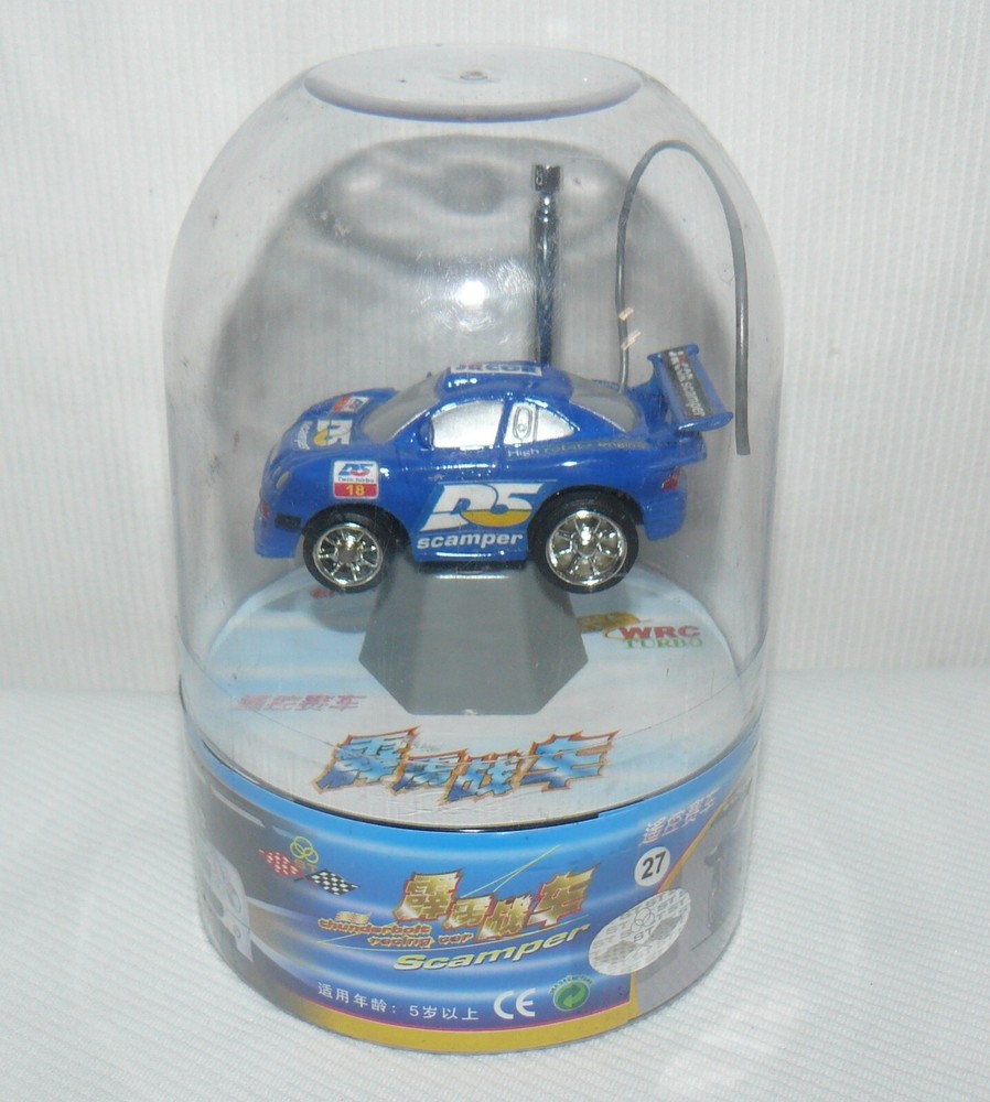 WRC Turbo Mini 1:64 Scale R/C Thunderbolt Racing Car D5 Scamper Blue