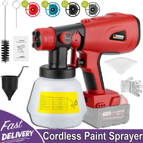Paint Sprayer for Milwaukee M18 18V Battery HVLP Spray Paint Gun