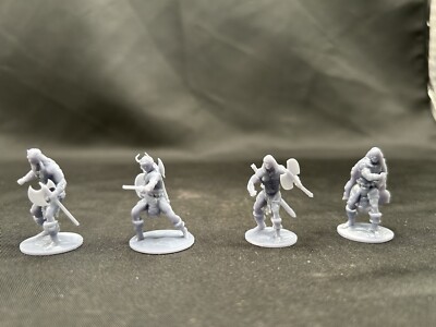 4 Barbarian DND Dungeons & Dragons Miniature Mini Fighter Figure Conan Darkwolf