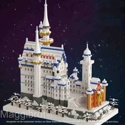 Kult Ideas Creator Schloss Neuschwanstein aus Mini Klemmbausteinen  2000+ pcs