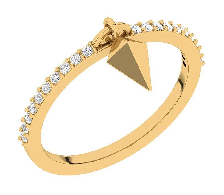 Anniversary Wedding Ring 14K Rose Gold I1 G 0.20 Carat Natural Diamond Prong Set - Image 3 of 4