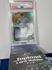 2022 Bowman Chrome Autographs #CPA-MA Mason Auer Refractor 376/499 PSA 9 Rays