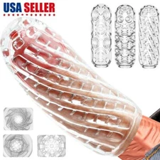 Soft Male Masturbator Clear Pocket Pussy Alien Realistic Oral Sex Toy For Men US