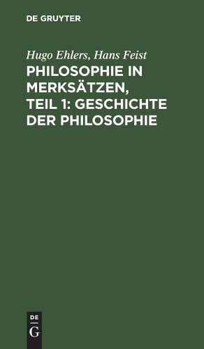Hugo Ehlers Han Philosophie In Merkstzen, Teil (gebundene Ausgabe) (us