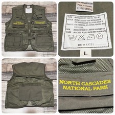Junior Ranger North Cascades National Park Utility Vest Youth L Green Hiking