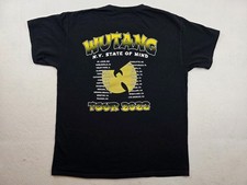 Wu Tang Clan OG Logo NY State Of Mind 2022 Tour Double Sided Size Large Rap Tee