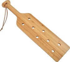 17 Inch Large Bamboo Wood Paddle Wooden with Airflow Holes 17