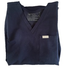 FIGS Scrub Top Women  s Size XS Shirt Technical Collection V Neck Blue