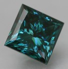 Cert 0.52 Carat Vivid Blue VVS2 Princess Natural Enhanced Diamond 4.47x4.29mm — photo 3