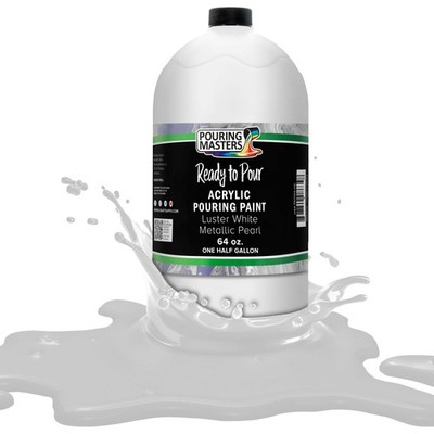 Pouring Masters Luster White Metallic Pearl 64oz Acrylic Pouring Paint