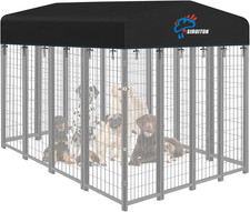 10X10Ft Outdoor Dog Kennel Replacement Cover, Heavy Duty 600D Oxford Fabric with